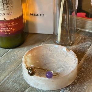 MICHAEL KORS- gold & amethyst flexi bracelet